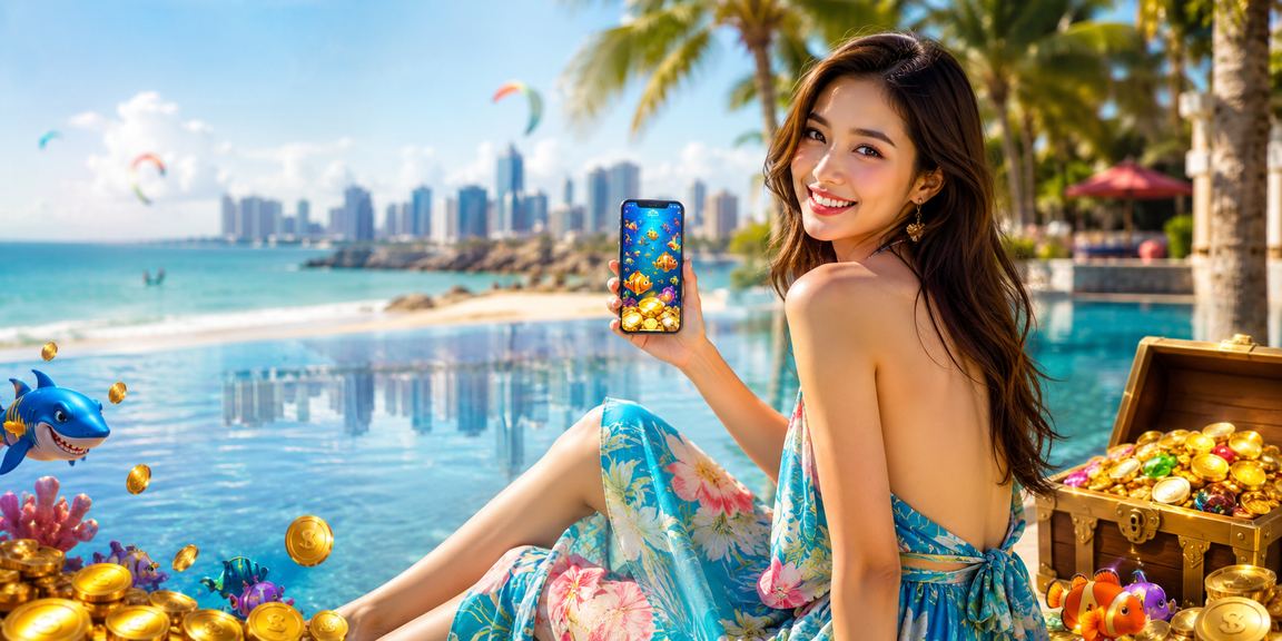 Người mẫu sử dụng ứng dụng casino trên điện thoại tại Mũi Né